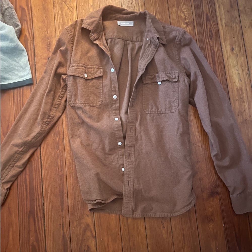Everlane men’s button down brown